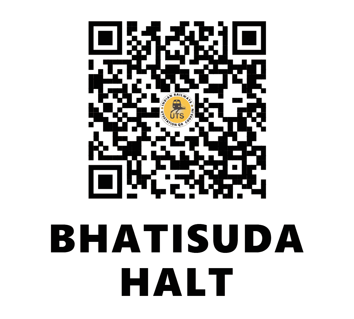 UTS QR Code for BHATISUDA HALT - BTSD - WR (MADHYA PRADESH)